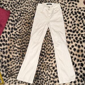 White Straight-Leg Jeans
